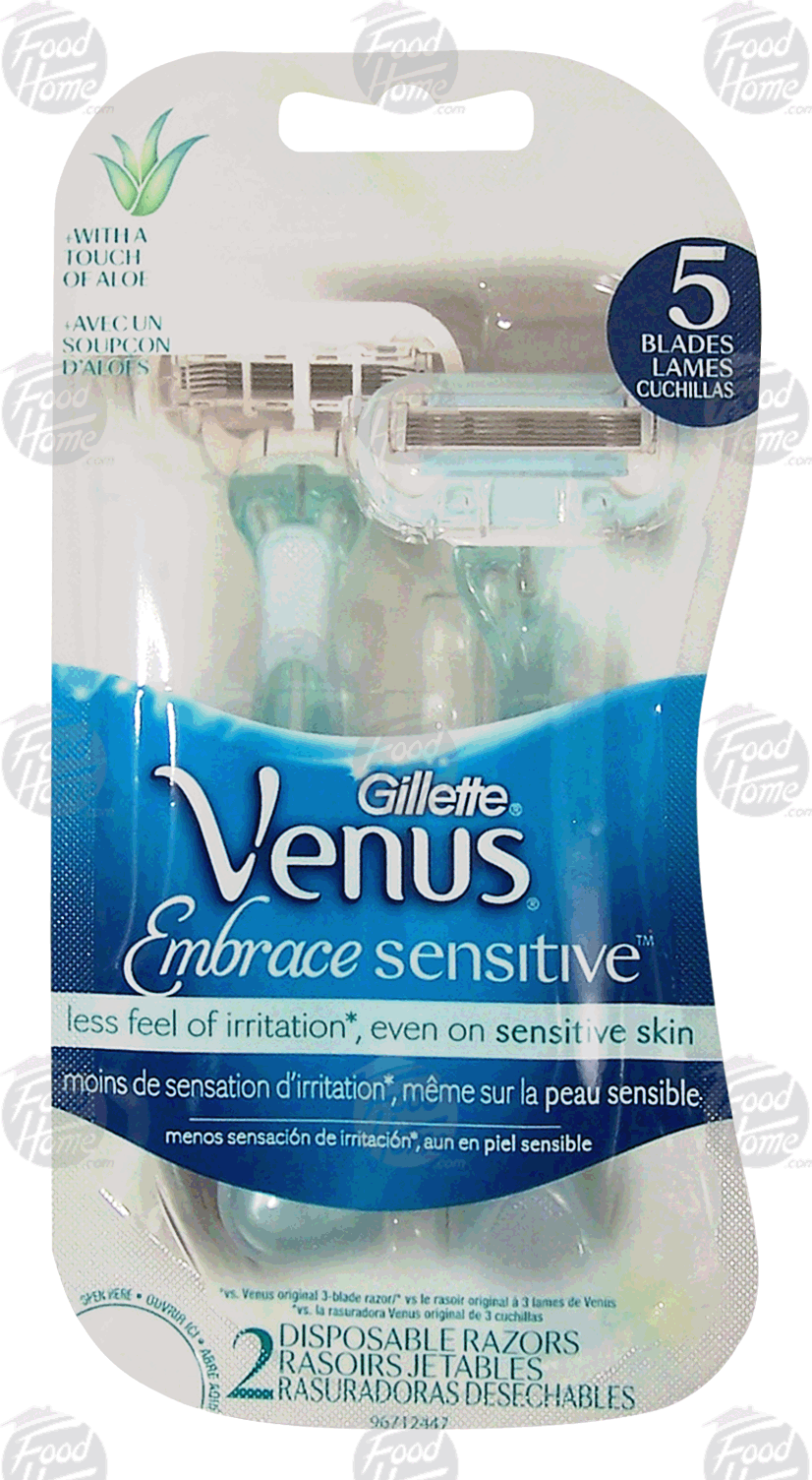 Gillette Venus Embrace sensitive; disposable razors with a touch of aloe, 5 blades Full-Size Picture